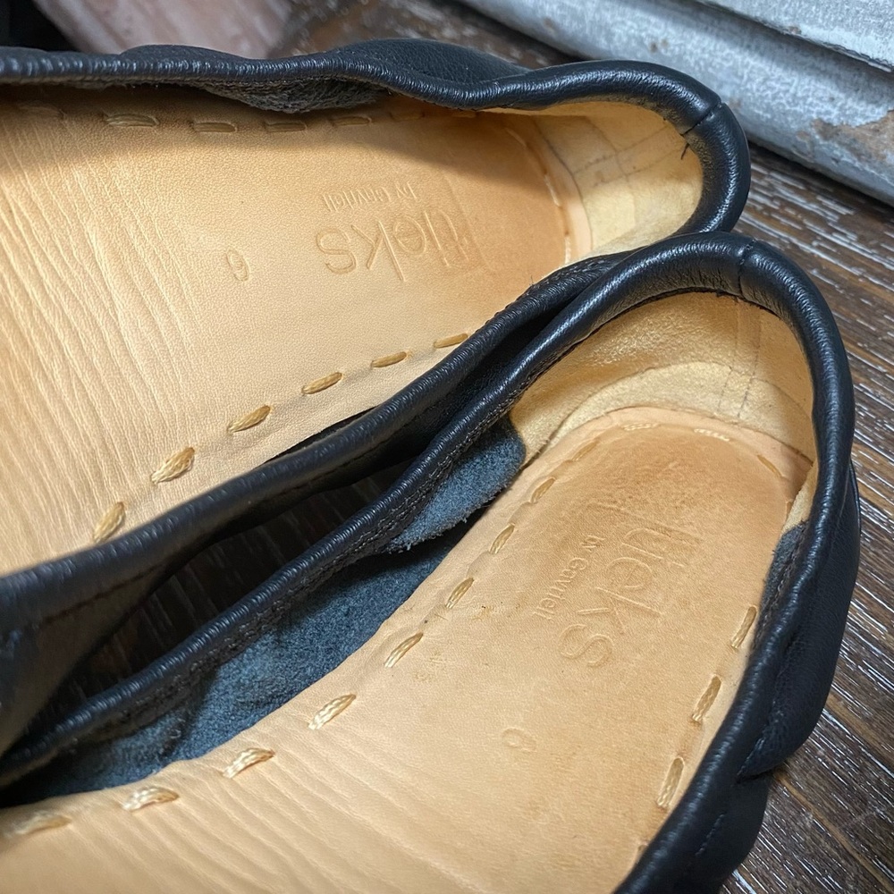 Tieks by Gavriell Italian Leather Black Slip On Ballerina Ballet Flats Shoes 6 - Picture 14 of 17